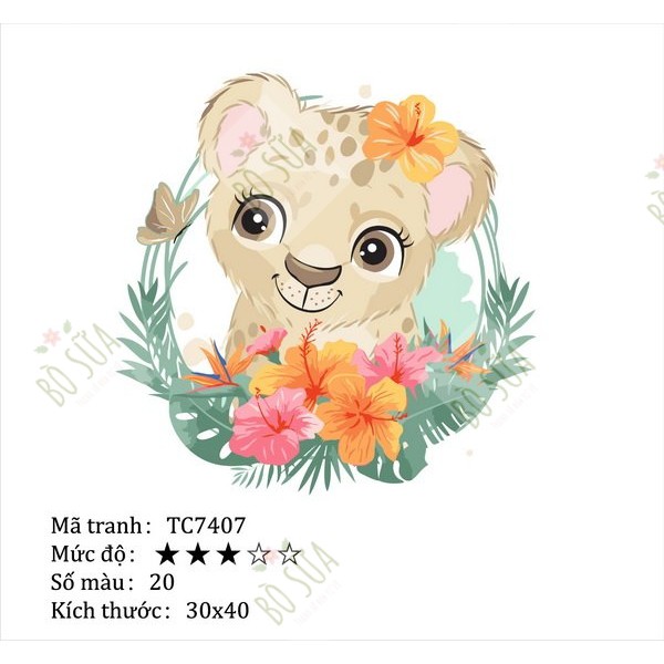 Tranh tô màu theo số cho bé các mẫu dễ thương size 30*30cm đã căng khung và đầy đủ phụ kiện | BigBuy360 - bigbuy360.vn