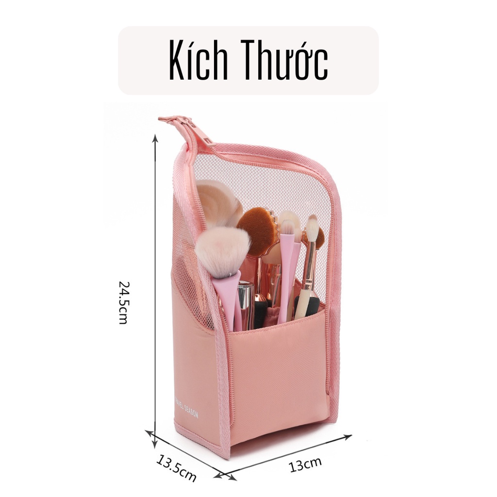 [Dáng đứng] Túi đựng cọ trang điểm túi đựng mỹ phẩm tiện lợi mang theo du lịch TMP28