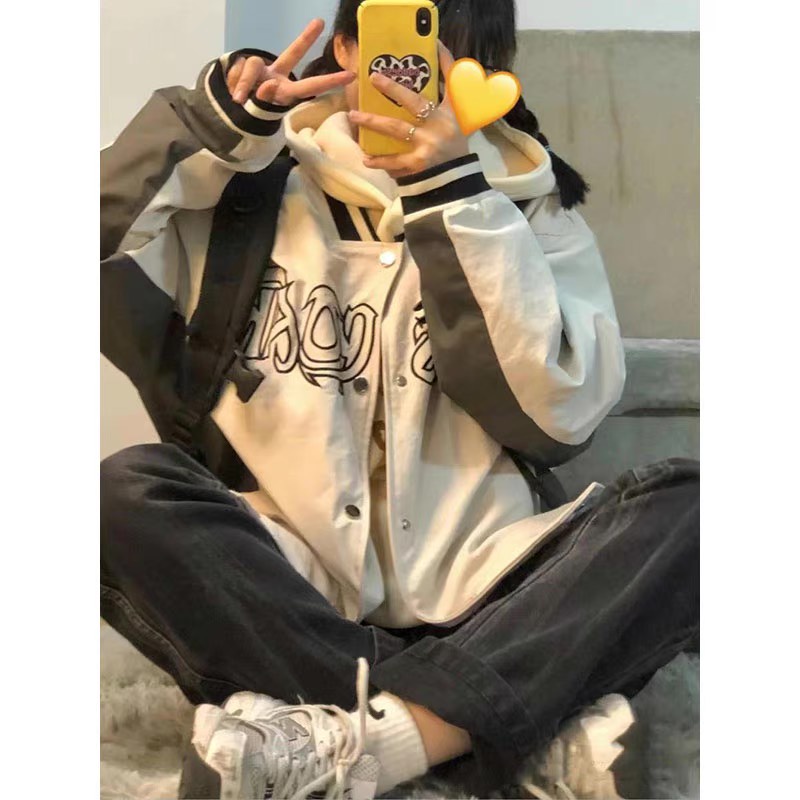 Áo bomber jacket dù 2 lớp 2021, Áo khoác bomber nữ form rộng chất dù thời trang quảng châu unisex | BigBuy360 - bigbuy360.vn