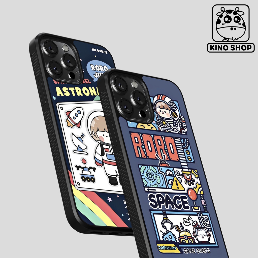 Ốp lưng iPhone KINOSHOP Rorojump viền dẻo đen silicon TPU chống ố vàng , chống va đập [ KN87 ]