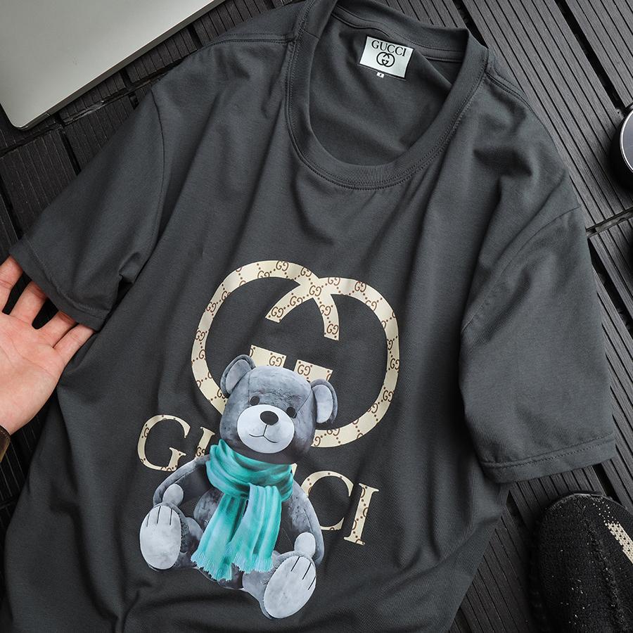 [Ảnh thật] [VNXK] Áo thun tay lỡ nam nữ Cotton oversize form rộng mẫu chú gấu choàng khăn ấm