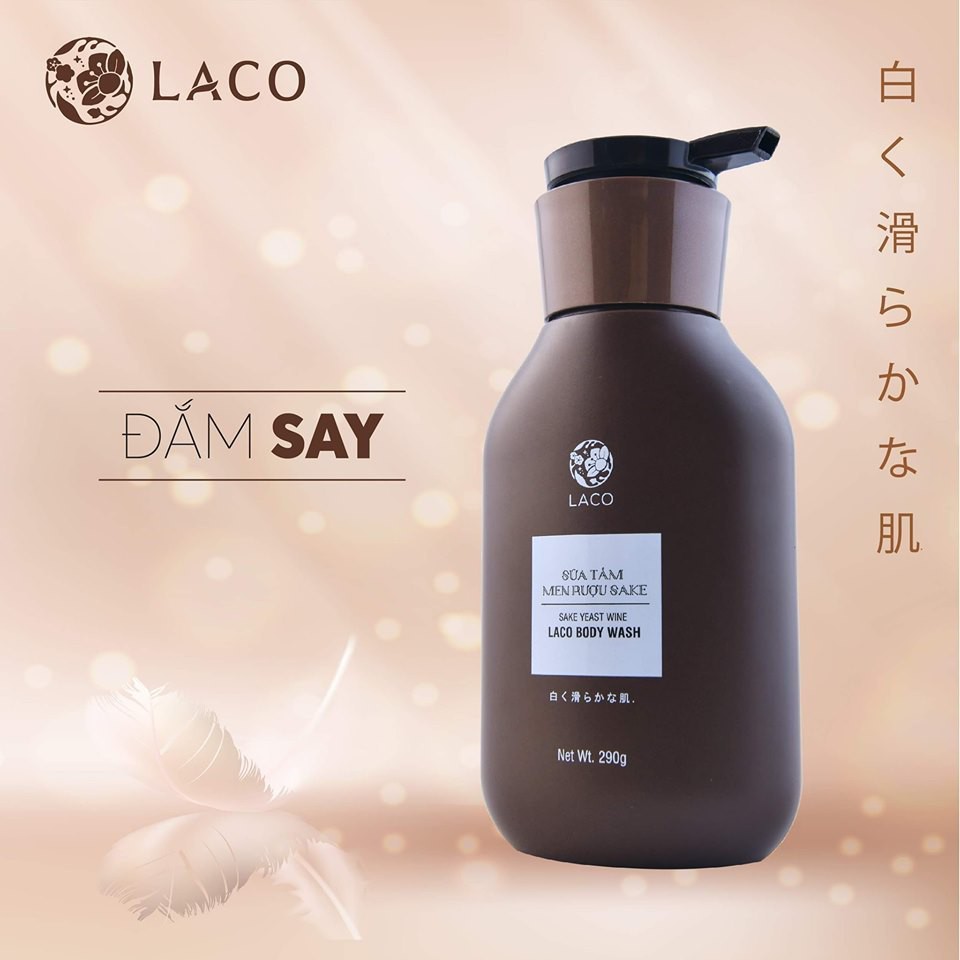 SIÊU ƯU ĐÃI 💖 Sữa tắm men rượu sake Laco, Sữa tắm ủ trắng, mềm mịn, chống khô da 290gr