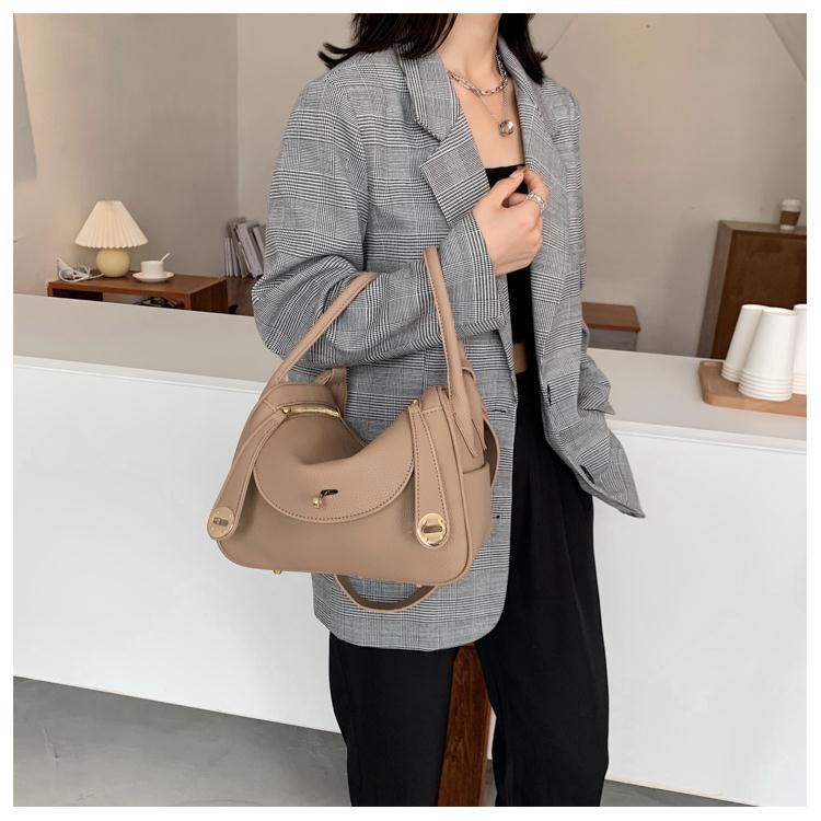 Wlong H Bag Lindy Túi Xách Đeo Vai Cỡ Lớn Bằng Da Giả Khóa Cài Bản Rộng Giản Dị Thời Trang Pháp Cổ Điển Dành Cho Bạn Nữ