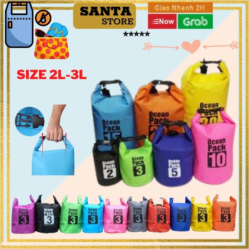 (Xả kho) Túi khô chống nước đủ size đựng đồ đi bơi, đi biển, chất liệu nhự PVC day dặn cao cấp