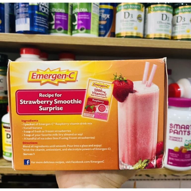 BỘT SỦI VITAMIN C tăng cường đề kháng Emergen-C Immune 1000mg Vitamin C- Của Mỹ