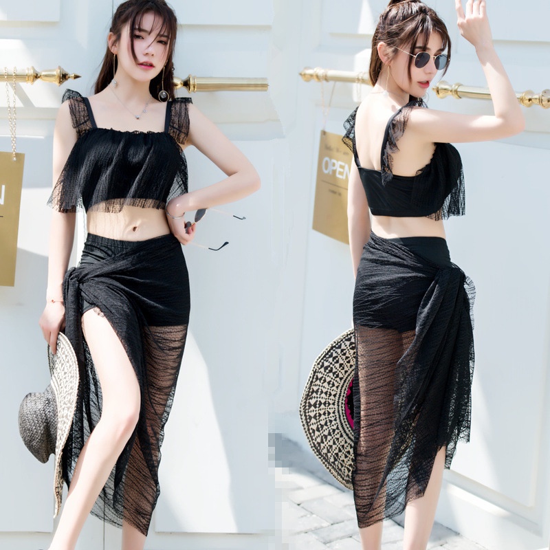 Bộ Đồ Bơi Ba Mảnh Màu Sắc Thời Trang Hàn Quốc Cho Nữ