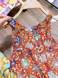 Đầm Thổ Cẩm Maxi Cổ Yếm