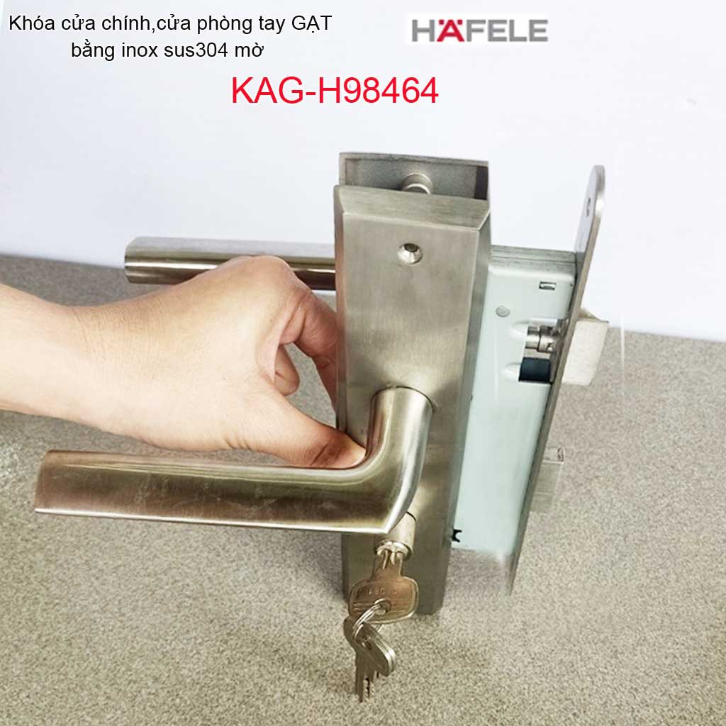 Khóa  cửa tay gạt Hafele, Khóa cửa chính, khóa cửa 4 cánh Hafele KAG-H98464