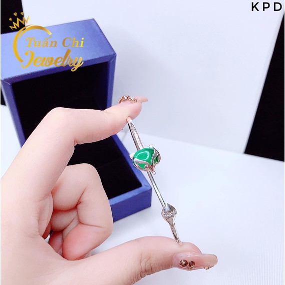 Lắc Tay Bạc Nữ  FREESHIP Vòng Tay Hồ Ly Bạc Ta Kết Hợp Đá Phong Thủy Đủ Màu Theo Mệnh Mang Lại May Mắn