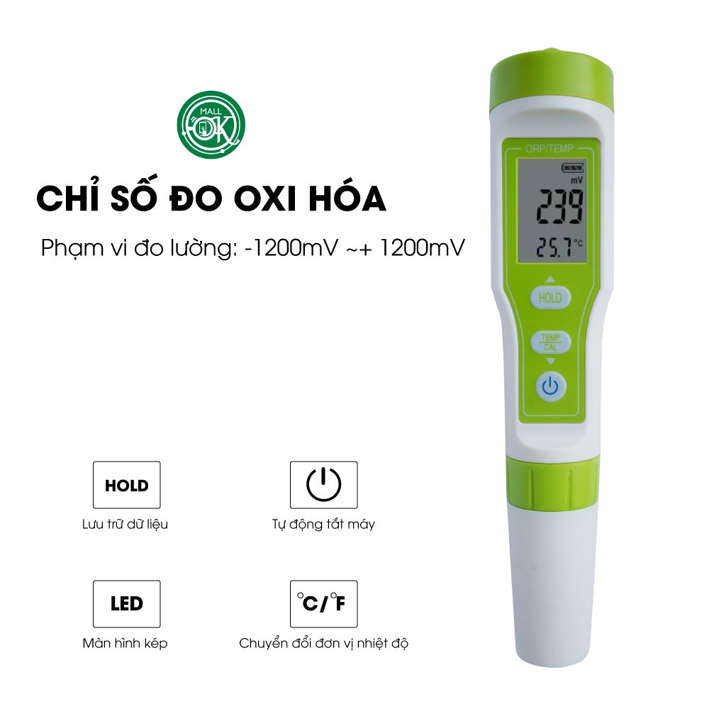 [FREE SHIP] Bút đo Orp -100 nước, kiểm tra độ ô xy hóa khử