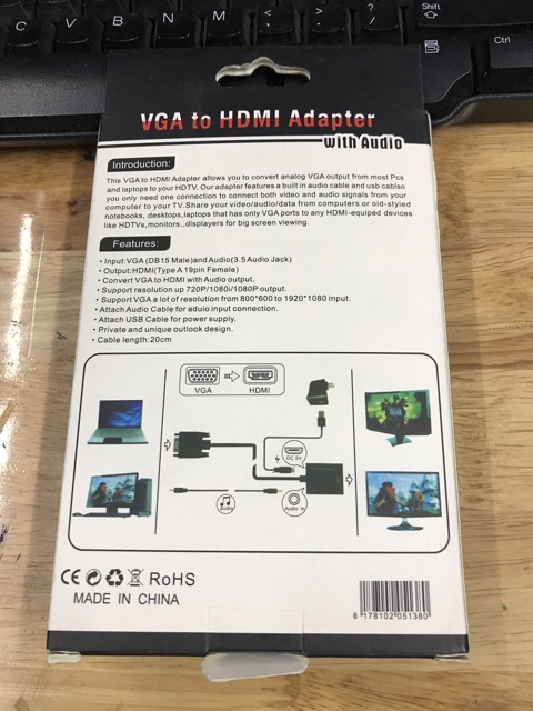 Cáp chuyển đổi vga to hdmi tốt