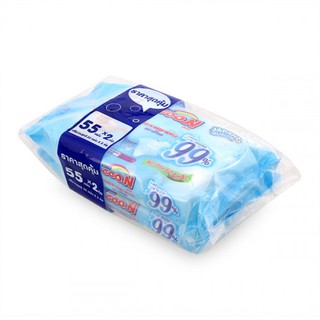 Combo 6 bịch khăn ướt Goon 55 miếng không mùi 