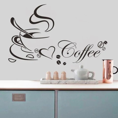 Decal dán tường Cốc cà phê - 1 cốc - ZY834736