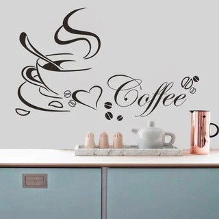 Decal dán tường cốc cà phê - 1 cốc - zy834736