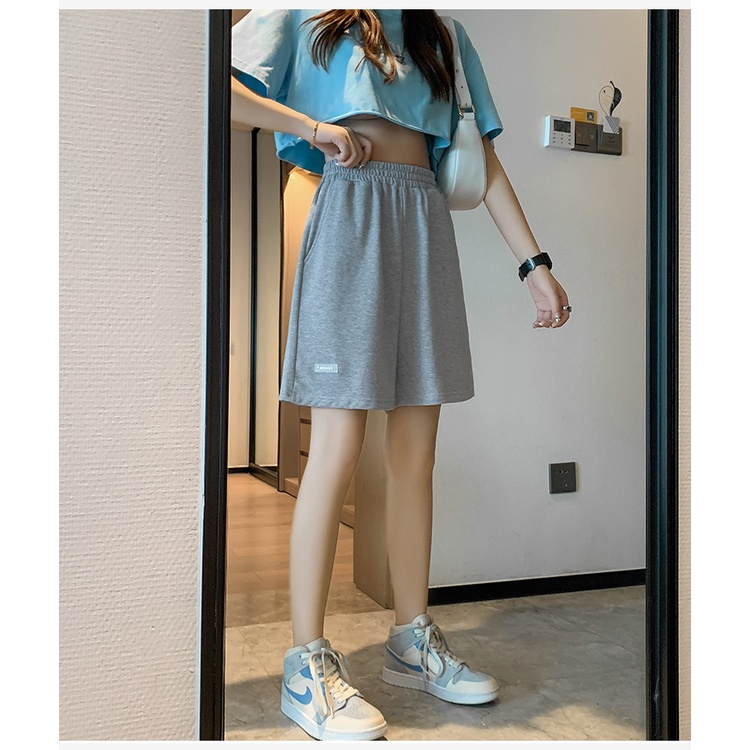 [Mã FAMARAL1 giảm 10K đơn 50K] Quần đùi cạp chun LOGO kiểu short chất thun mềm mát thể thao ulzzang hàn quốc - Cutezoo