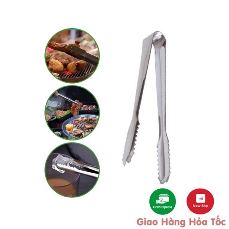 Kẹp Inox Gắp Đá,Thức Ăn Đa Năng