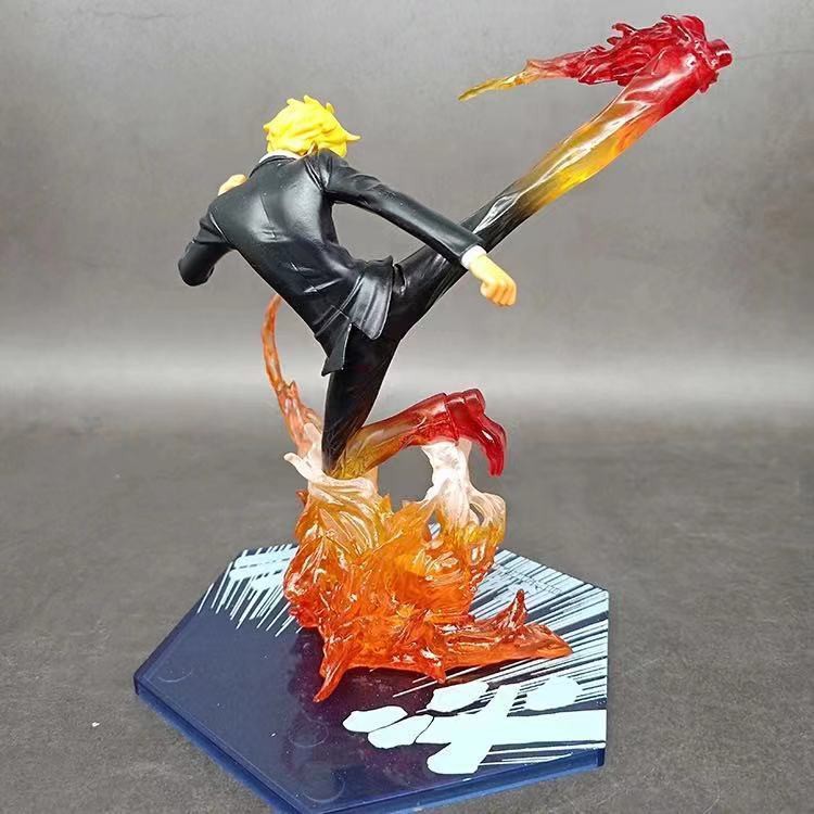 ♗One Piece Làm bằng tay Sanji chân đen quỷ gió Thế giới mới 2 năm sau phiên bản chất lượng cao của mô hình