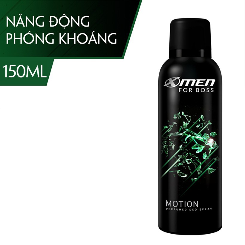 Xịt khử mùi XMen For Boss Motion 150ml