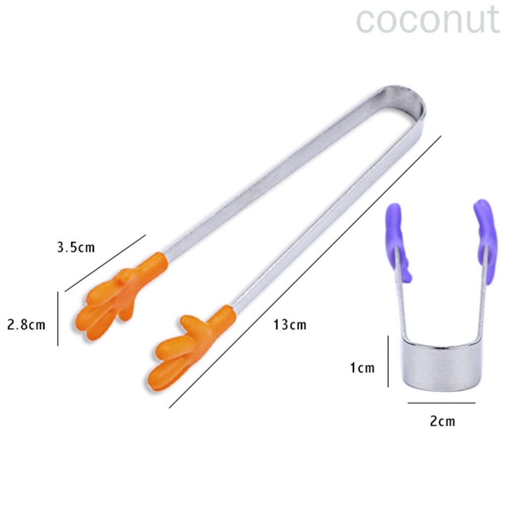 Set 4 Kẹp Gắp Bánh Quy Bằng Silicon Hình Bàn Tay Mini Màu Ngẫu Nhiên