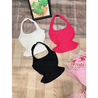 Áo yếm gân chui cổ chất gân co dãn