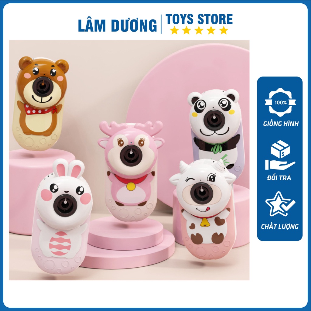 Máy Ảnh Thổi Bong Bóng Tự Động 🔥CÓ ĐÈN - CÓ NHẠC🔥 Máy Ảnh Bắn Bong Bóng Kèm Xà Phòng, Đồ Chơi Ngoài Trời Có Đèn Cho Bé