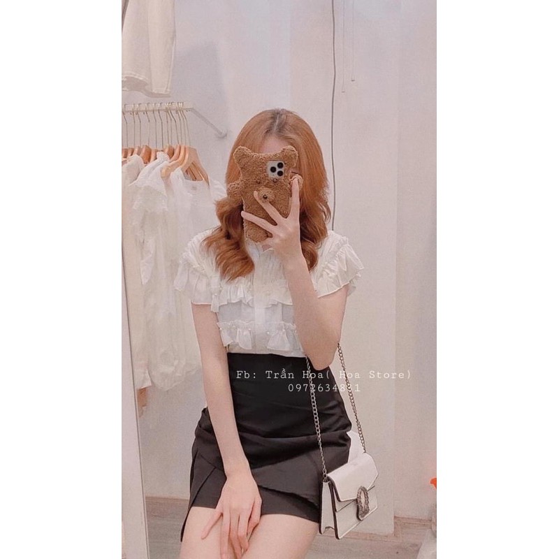 chân váy + áo sơ mi cộc tay | BigBuy360 - bigbuy360.vn
