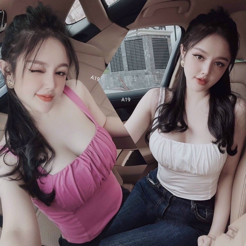 Áo yếm tay dài, áo cổ vuông hai dây siêu hot | BigBuy360 - bigbuy360.vn