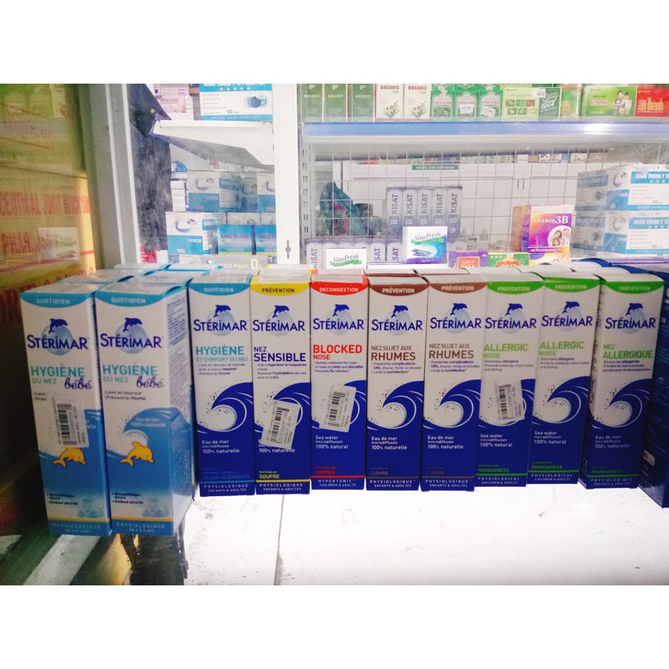 Xịt Mũi Muối Biển / Xịt Mũi Cá Heo Sterimar Pháp