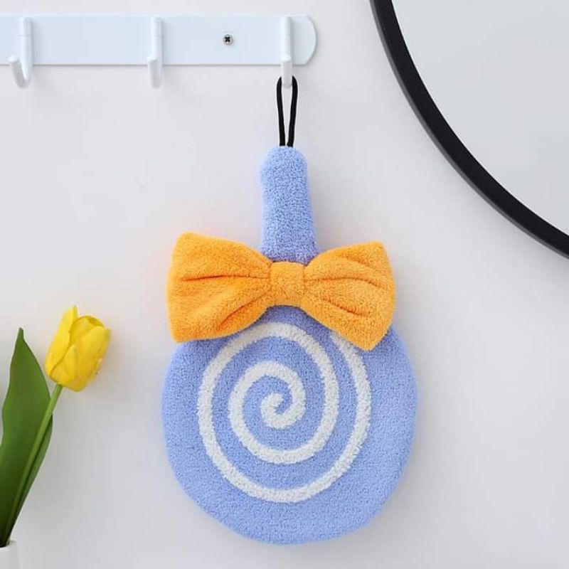 Khaen lau tay nhà bếp HÌNH KẸO NƠ mềm mịn, tiện lợi-ND