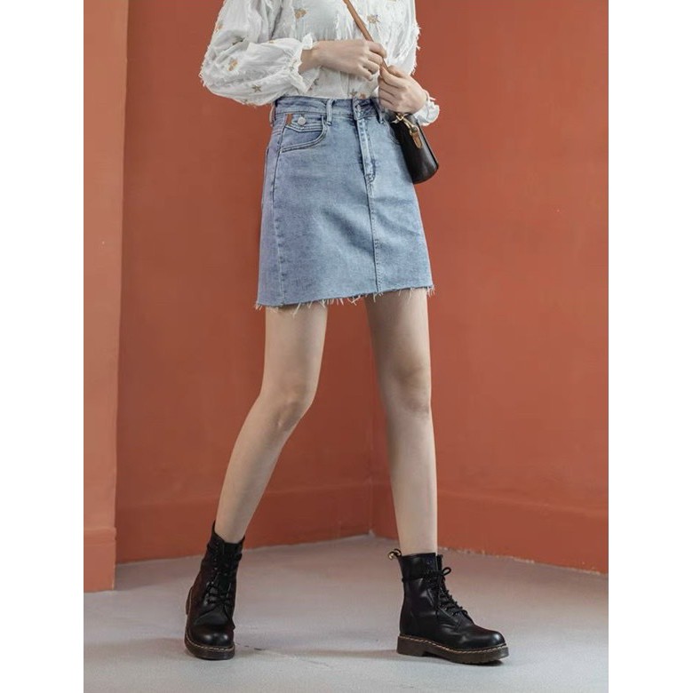 Váy Jean Chữ A- Chất Cotton - Phong Cách Năng Động Hàn Quốc | BigBuy360 - bigbuy360.vn