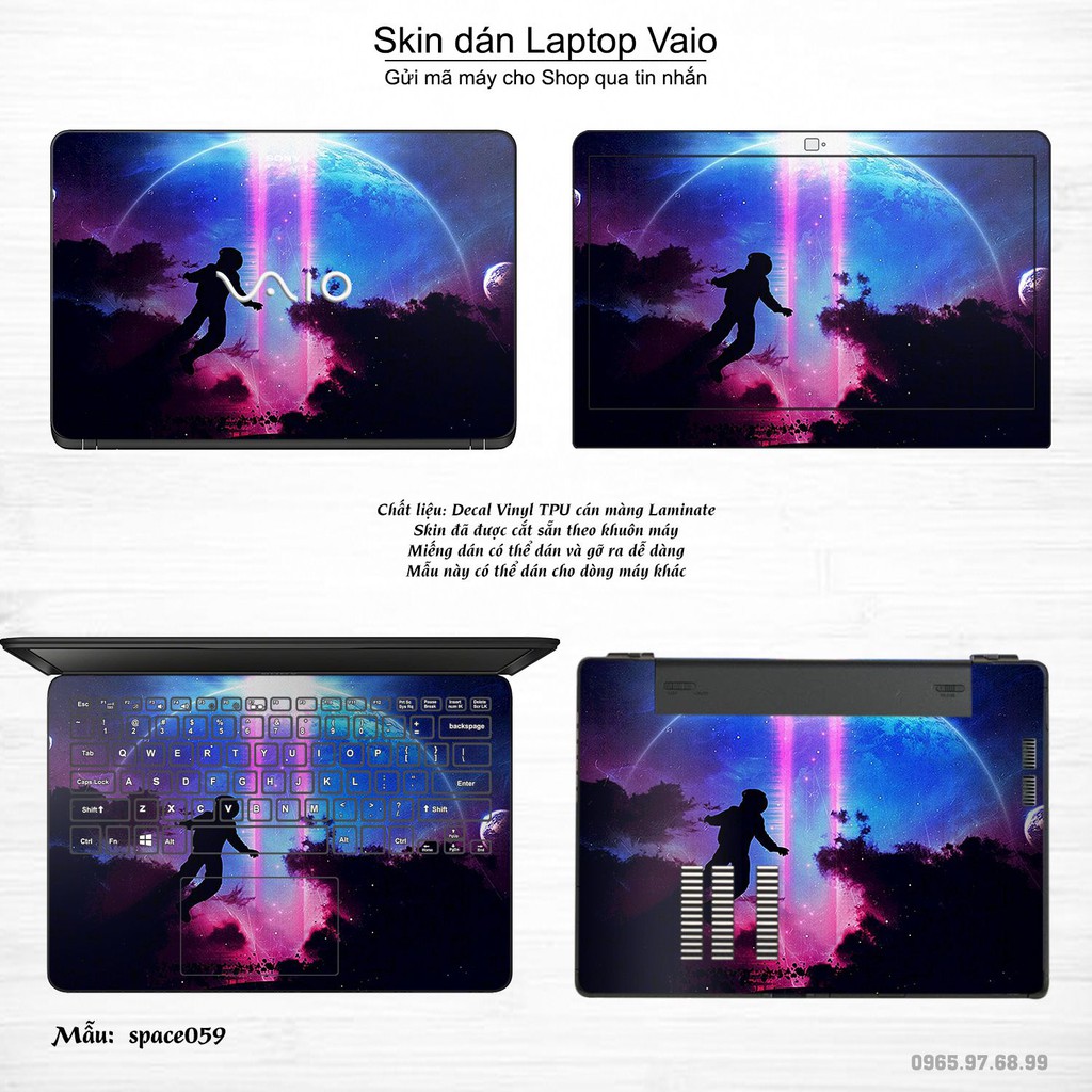 Skin dán Laptop Sony Vaio in hình không gian _nhiều mẫu 10 (inbox mã máy cho Shop)