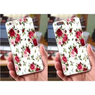 Ốp lưng iPhone 6 Plus / 6S Plus (dẻo viền trắng trong) - Hoa Hồng, Hoa Lan, Hoa Cúc