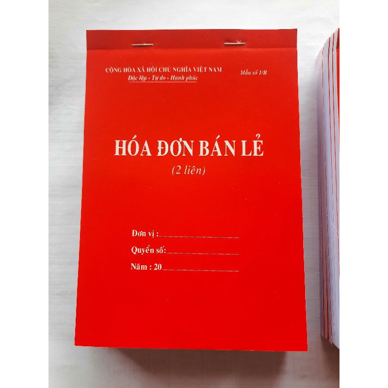Hóa đơn bán lẻ 2 liên