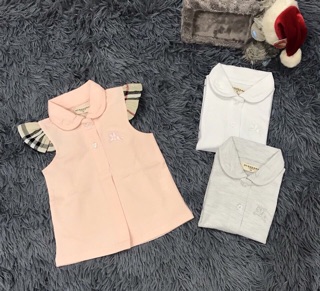 Áo váy tay bèo Burberry