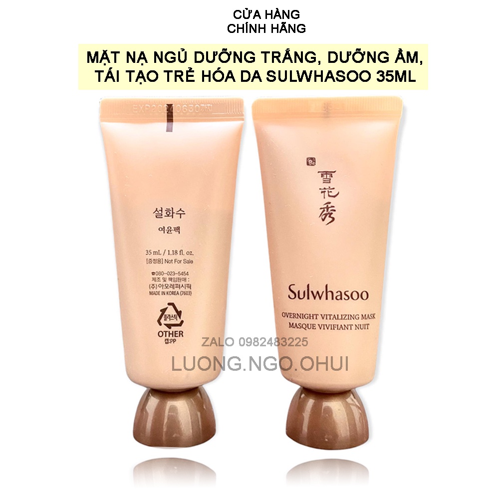 Mặt Nạ Ngủ Dưỡng Trắng Tái Tạo Da Sulwhasoo Overnight Vitalizing Mask Cấp Ẩm 30ml