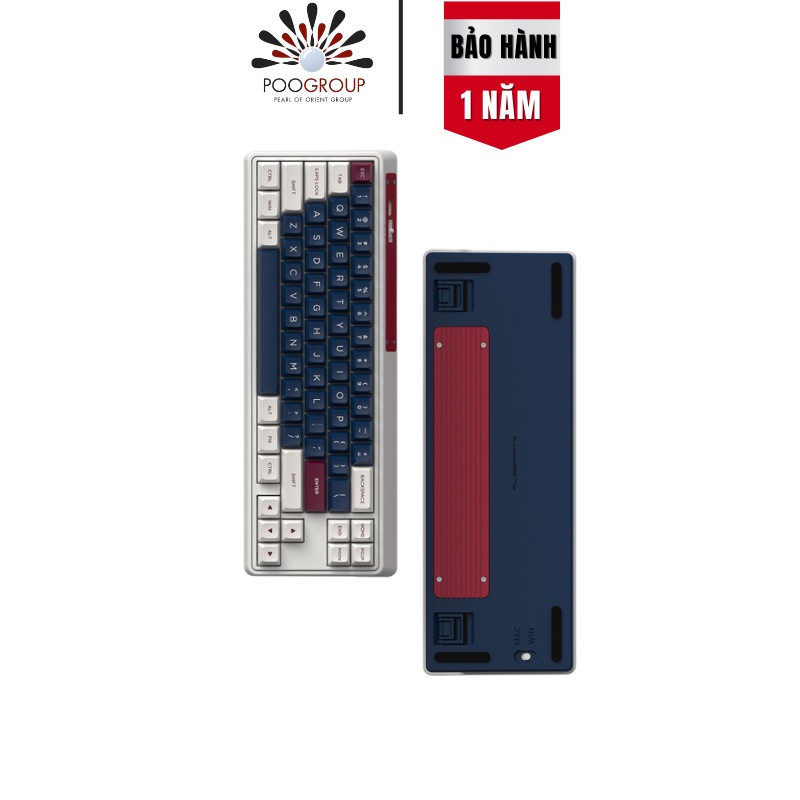 Bàn Phím Cơ FL-Esports CMK68SAM Metal Heart-Led RGB-Hot Swap có 3 chế độ kết nối: USB / 2.4 / Bluetooth - Pin 2000 mAh