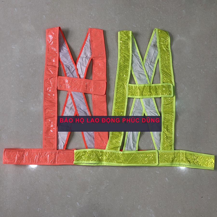 Áo phản quang giá rẻ, dây phản quang khoác ngoài đi phượt miếng dán tiện lợi ôm sát người phát sáng tốt môi trường tối