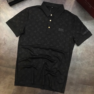 Áo phông nam polo LV vân hoa