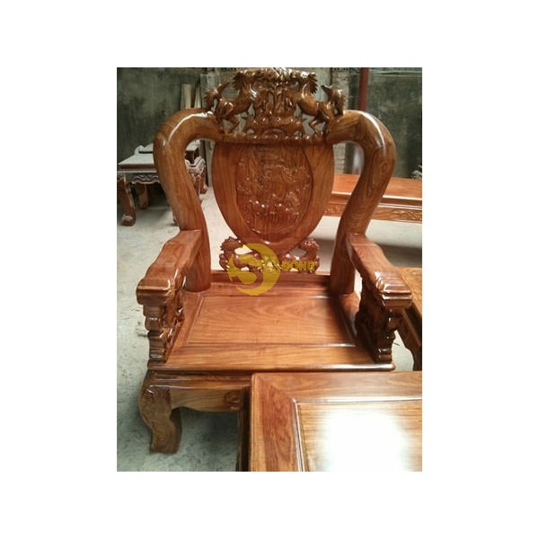 Bộ bàn ghế bát mã gỗ hương tay 10