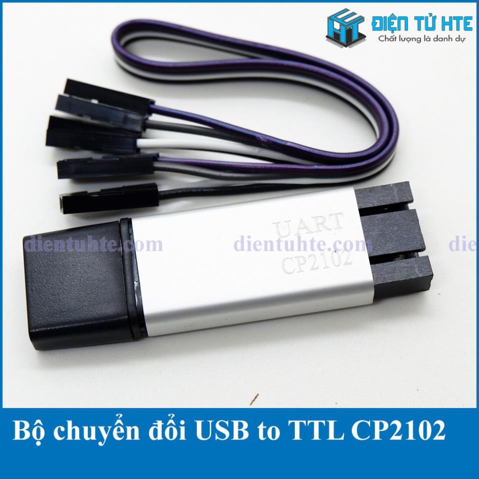 Bộ chuyển đổi USB sang TTL CP2102 vỏ nhôm [HTE Quy Nhơn CN2]