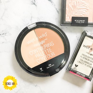 Beautyboxhn[ bảng tạo khối và phấn bắt sáng wet & wild megaglo contouring pallette - dulce de leche]