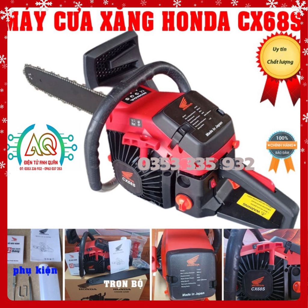 Máy Cưa Xích Chạy Xăng HONDA CX68S 💪 SIÊU KHỎE 💪 LAM 5 TẤC, CƯA MÁY CẦM TAY [Bảo Hành 12 Tháng]