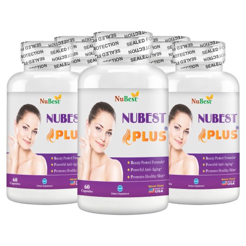 [Combo 5 Tặng 1] Thực Phẩm Bảo Vệ Sức Khoẻ Hỗ Trợ Sáng Da, Chống Lão Hóa Của Mỹ NuBest Plus Hộp 60 Viên
