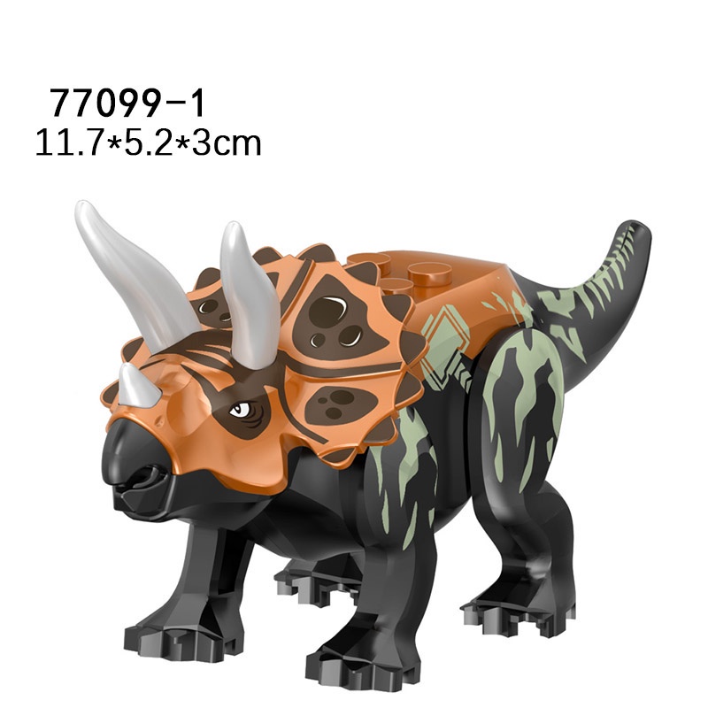 Mô hình đồ chơi khối xây dựng nổi tiếng khủng long Tyrannosaurus Rex Velociraptor Styx