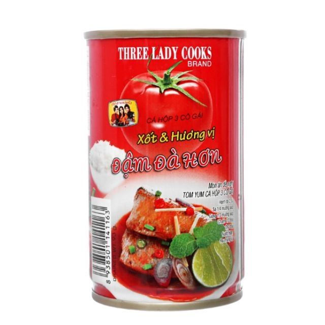 Cá mòi 3 cô gái - cá nục xốt cà đóng hộp (155g x 10 hộp)