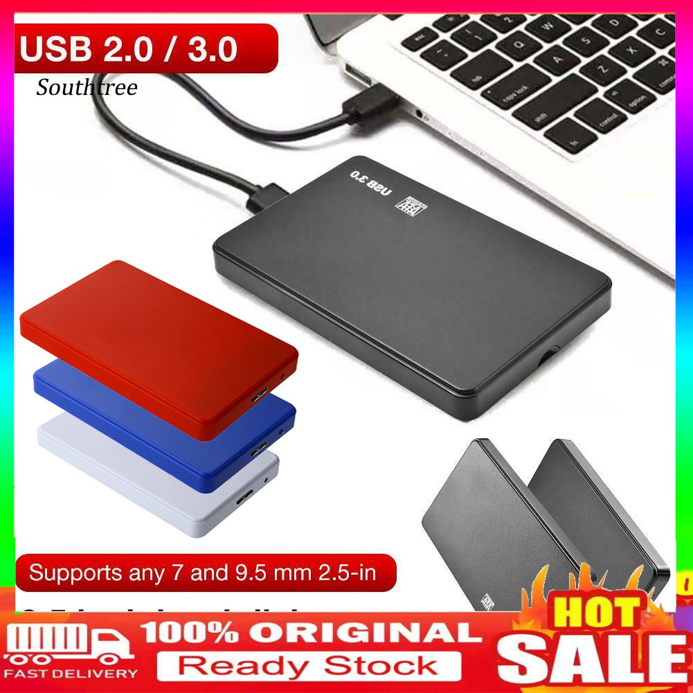 Hộp Đựng Ổ Cứng Gắn Ngoài Usb3.0 / 2.0 2.5inch Sata Hdd Ssd Cho Laptop