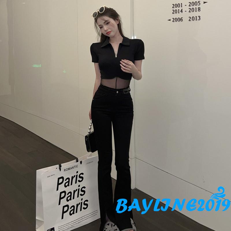 Áo Liền Quần Màu Đen Có Dây Kéo Quyến Rũ Dành Cho Nữ | BigBuy360 - bigbuy360.vn