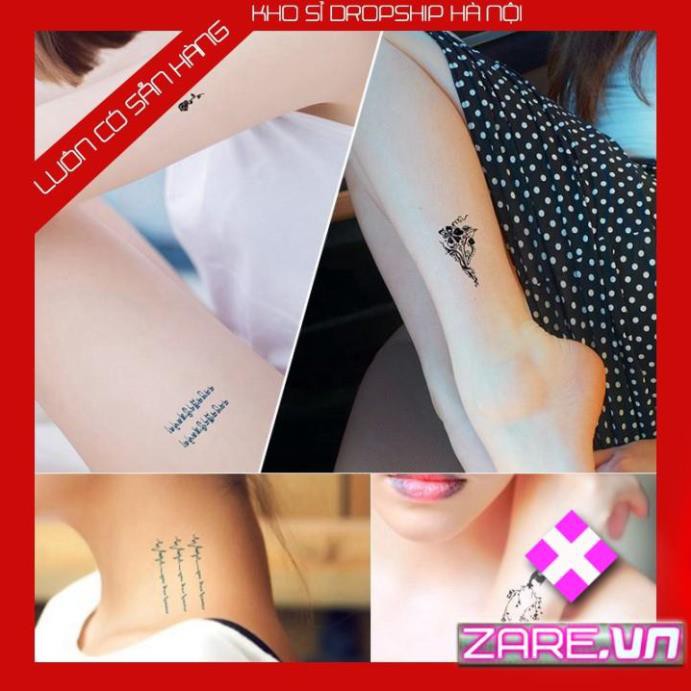 Hình xăm mini nhỏ đẹp dán chân tay lưng tạm thời cho nam nữ xinh cute tattoo nghệ thuật  KSHN