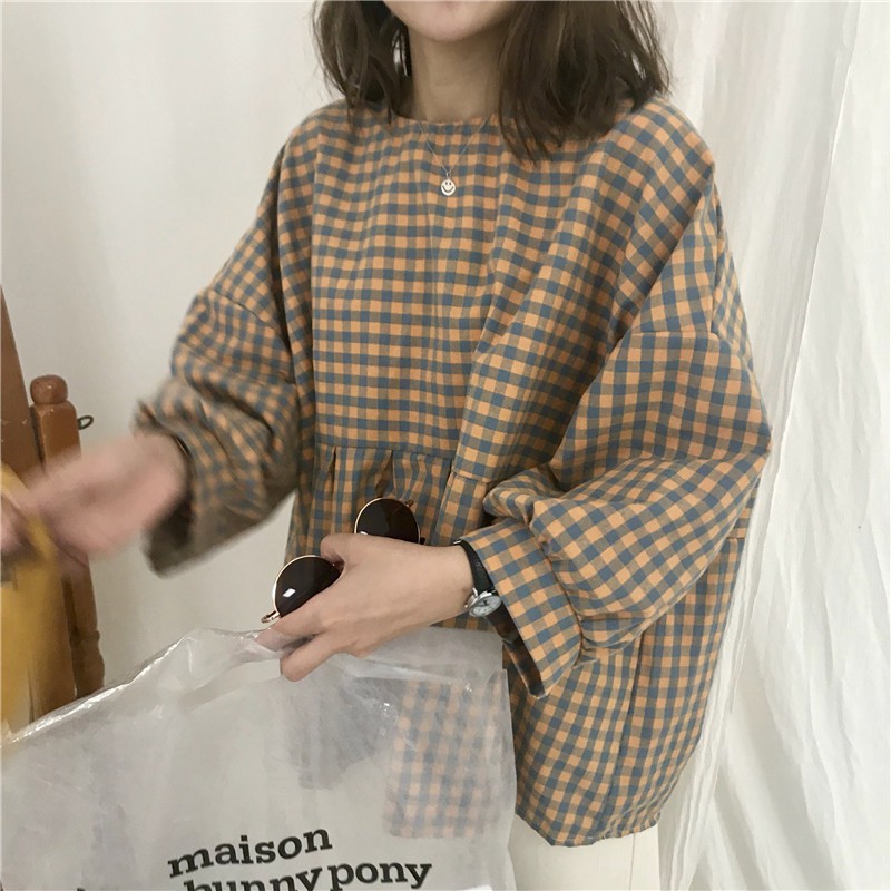 Hàng order - Áo baby doll kẻ