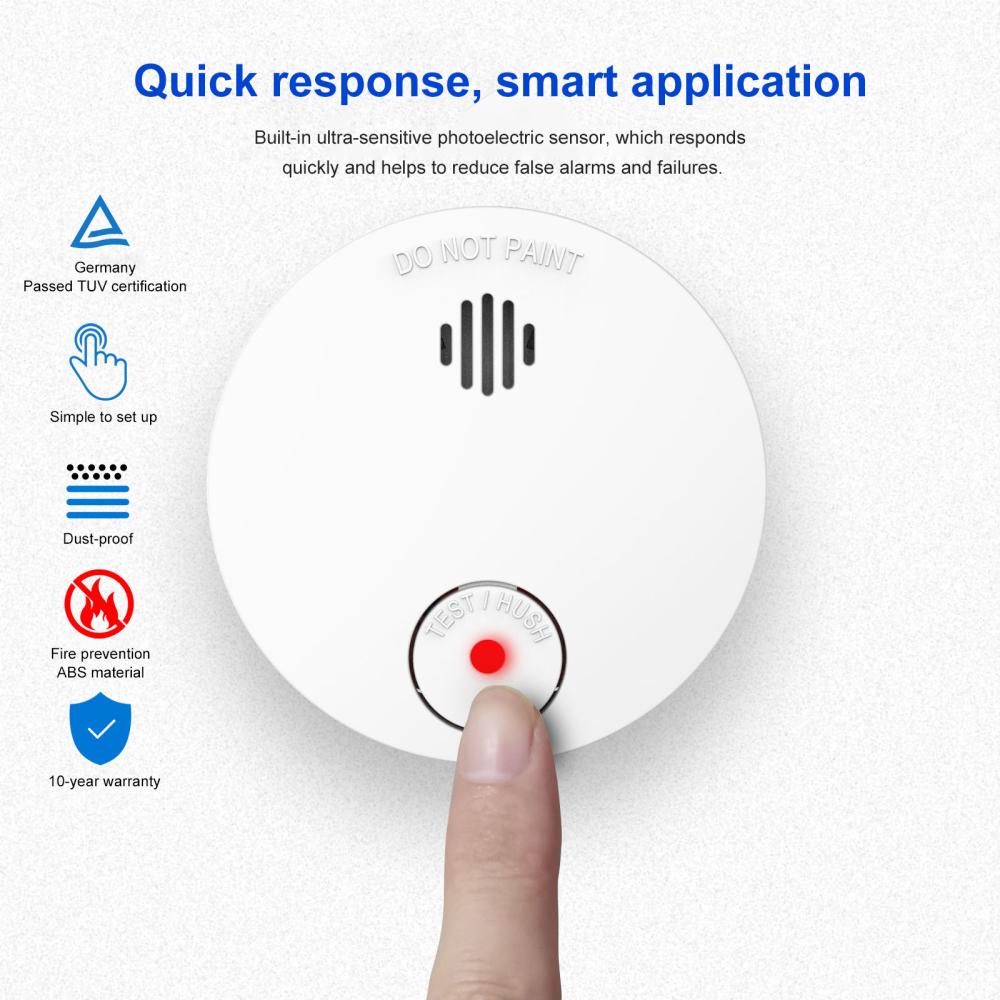 Tuya WiFi Báo động khói Phòng cháy chữa cháy Đầu báo khói Nhà hàng kết hợp Báo cháy Hệ thống an ninh gia đình Lực lượng cứu hỏa ito